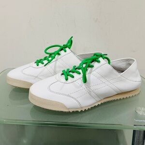 Disco Rosso White Super Soft‎ Leather Sneakers Size US 8,5 (39) Made Italy